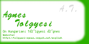 agnes tolgyesi business card